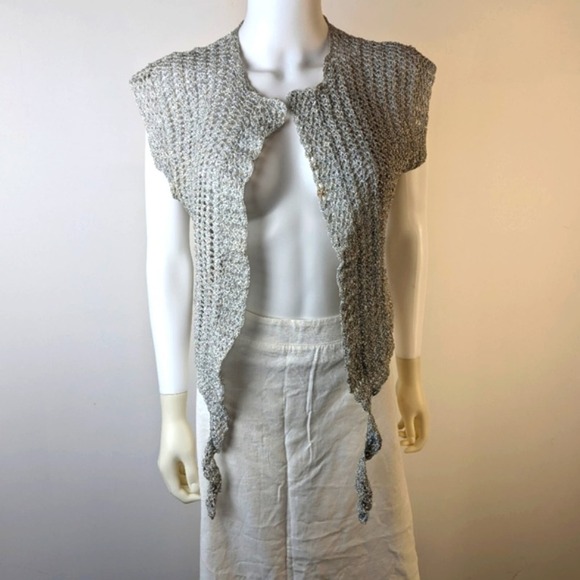 Vintage Metallic Knit Cardigan / Small - Picture 5 of 5